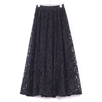 

Faldas Limited Free Shipping 2019 Summer New South Korea East Gate Socialite Bust Skirt High-end Hollow Out Skirts Lace [1385]