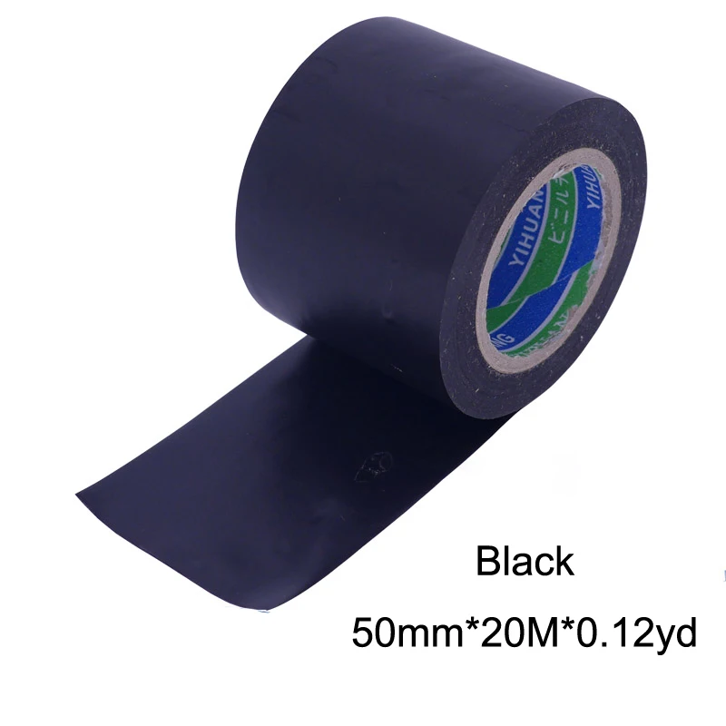 Высокое качество 50 мм* 20 м* 0.12yd электроизоляционная лента ПВХ огнестойкая клейкая виниловая электроизоляционная лента - Цвет: Black