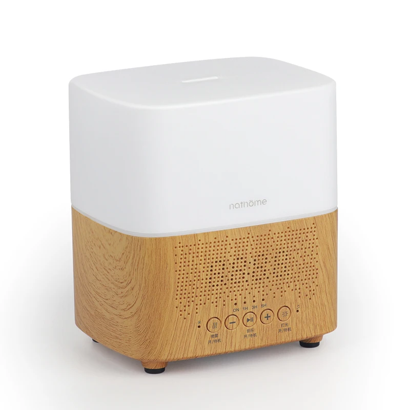

300ml Aroma Diffuser Ultrasonic Air Humidifier Time Display Bluetooth Speaker Oil Diffuser LED Night Light Alarm Clock for Home
