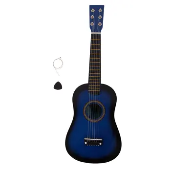 

23" Inch Acoustic Guitar Pick Strings All Wood Toy Guitar +Pick +String Set Ship From US Free Shipping XR-Hot