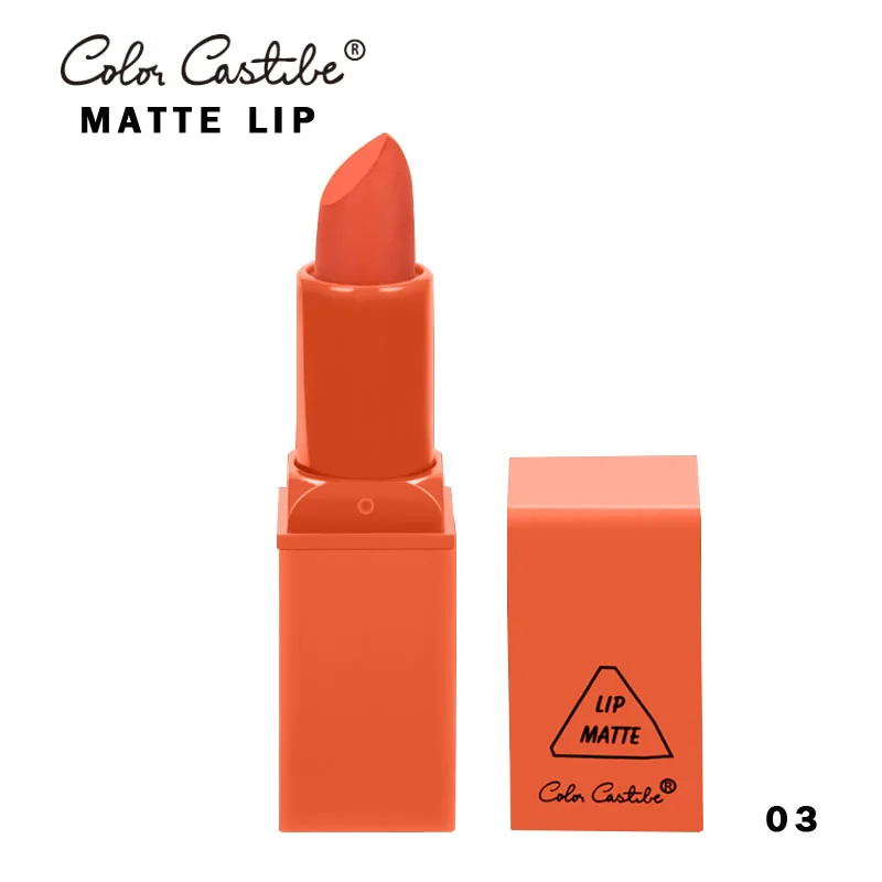 

COLOR CASTLE New Sexy Maquiagem Square Tube Batom Fashion Velvet Matte LipStick Easy toWear Rich Color Charming Perfect