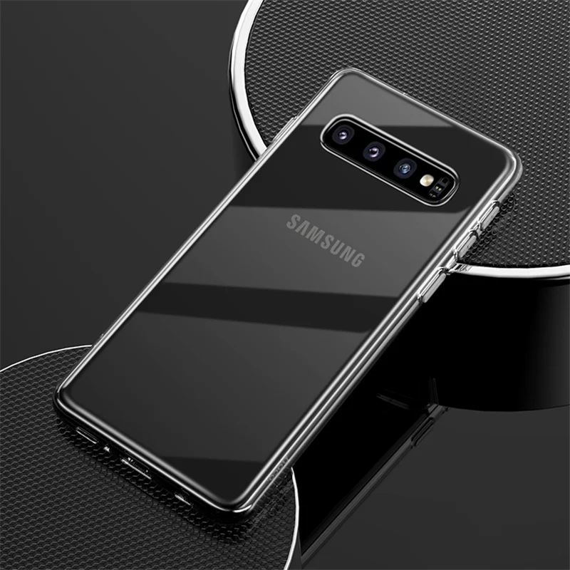 Резиновый гелевый прозрачный мягкий чехол для samsung Galaxy S10 Plus S4 S5 Mini S6 S7 Edge Plus S8 S9 Plus S10e M10 M20 M30 Кристальные ТПУ чехлы - Цвет: Transparent