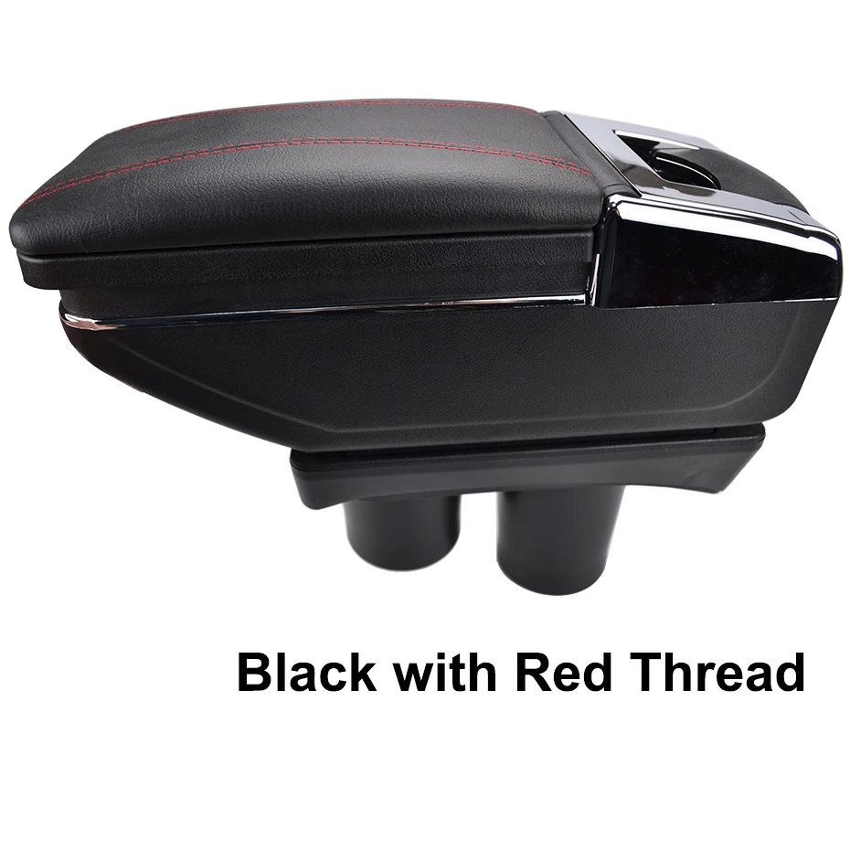 Ящик для хранения подлокотник для peugeot 301 C-Elysee Центральная консоль подлокотник поворотный - Название цвета: Red thread