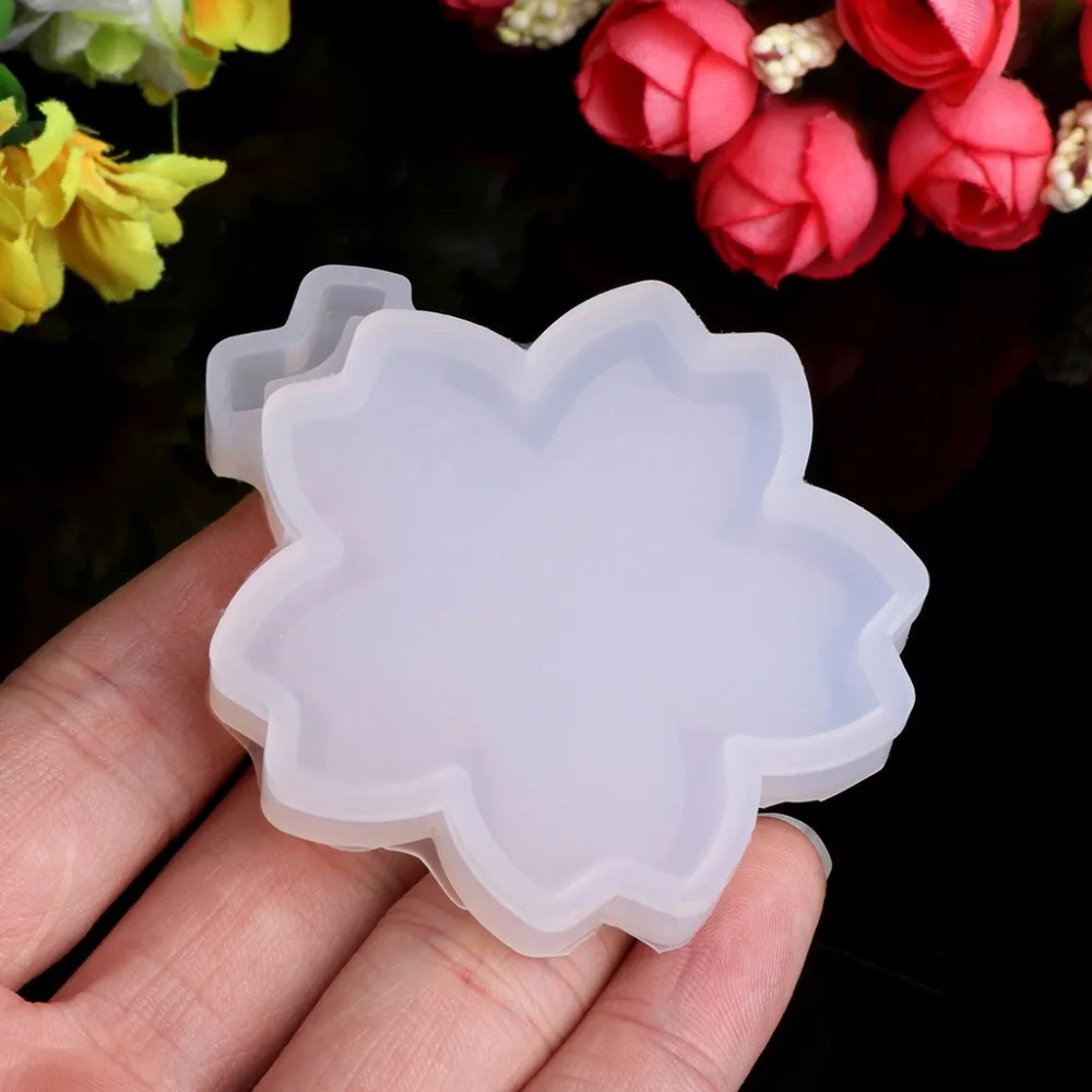 Прозрачный силиконовая форма для кексиков кулон Плесень Смола Сакура брызговик DIY инструмент для изготовления ювелирных изделий