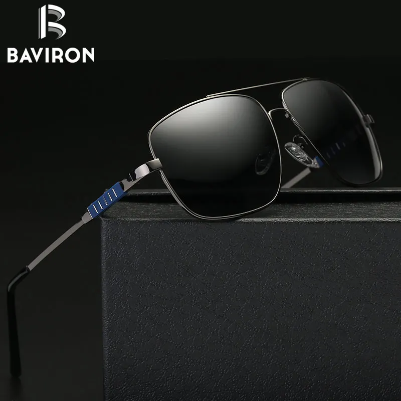 

BAVIRON 2017 New Wrap Square Sunglasses Retro Classic Men Sunglasses Polarized Sun Glasses Driving UV400 Protect Eyewear 17011