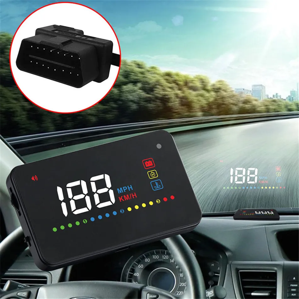 Универсальный автомобильный HUD gps скоростной метр с цифровым дисплеем на оповещение о скорости лобового стекла Projetor Автоматическая навигация
