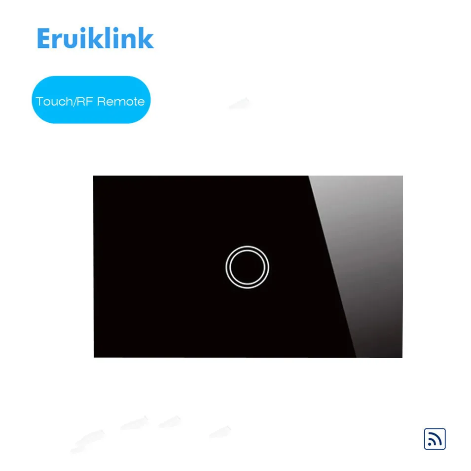 US Standard Eruiklink Remote Control Switch 1 2 3 Gang 1 Way, RF433 Smart Wall Switch,Wireless Remote Control Touch Light switch-1