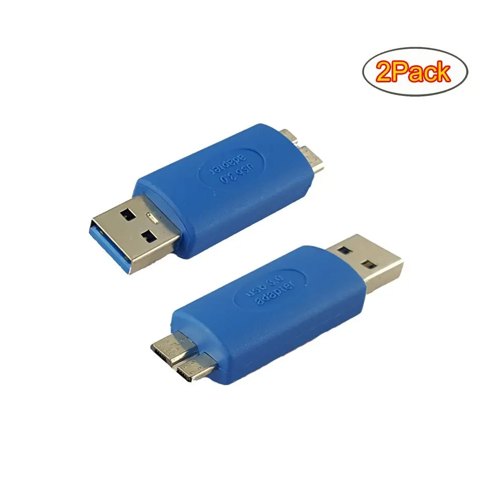 2Pack USB 3.0 Extender Coupler Micro B Male to USB 3.0 A Male Adapter Printer Scanner Converter 2Pack USB 3.0 Extender Coupler Micro B Male to USB 3.0 A Male Adapter Printer Scanner Converter