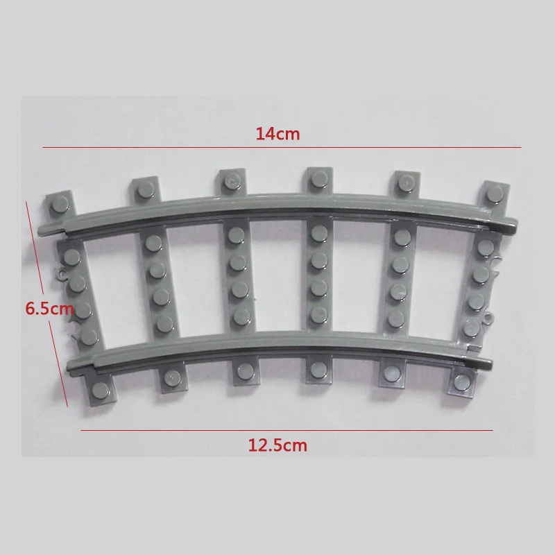 100 шт./лот городские поезда поезд трек-рейку изогнутые трек-рейку Строительные блоки Набор кирпичей модель детские игрушки Конструктор