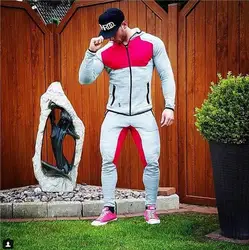 2018 Для мужчин наборы спортивной Trainingspak Mannenr комплект из 2 частей спортивный костюм куртка + брюки костюм Для мужчин Костюмы спортивный