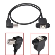 50 см USB 2,0 локоть B мужчин и женщин кабель usb Тип B провода разъем Принтер Панель Крепление удлинитель Соединительный кабель адаптер