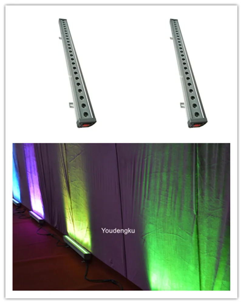 16 шт. 24x3 Вт RGB Шайба стены свет водонепроницаемый стиральная света наружного