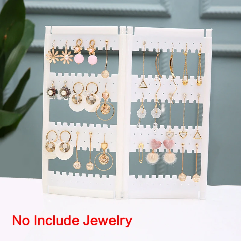 New Top Sale Plastics Earring Storage Doors Design Nice Jewelry Hanging Holder Rack Acrylics Jewelry Display Stand Earrings