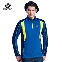TECTOP Весна Осень Спорт на открытом воздухе быстросохнущие мужские футболки с длинным рукавом мужские походные дышащие футболки 3 цвета