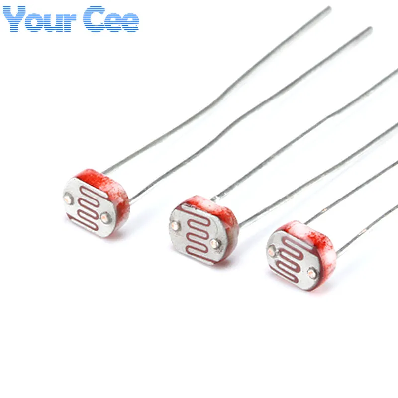 5MM Photoresistor Photoelectric Switch Element Detector Photosensitive Resistance Light Dependent LDR 5549 5539 5537 5528 (6)