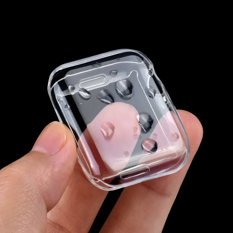 

Plastic Silicone Protector Case For Apple Watch 4 3 2 1 40mm 44mm 360 Clear Tpu Cover Full For Iwatch 38mm 42mm