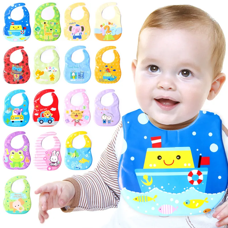 

Funtogether Cute Kid Infant Bibs Baby Soft Cartoon Bib Waterproof Saliva Dripping Bibs Adjustable Baby Meal Bib Baby