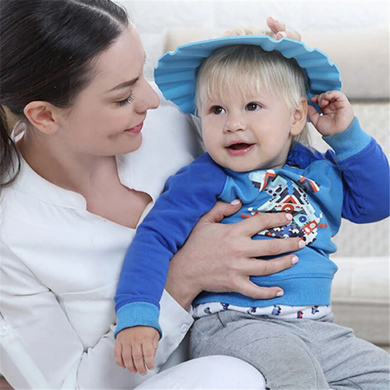 

cute new Adjustable Baby Hat Bath Visor Shower Cap Protect hair Wash Shield for Children Infant Waterproof Bathing Cap Head boy