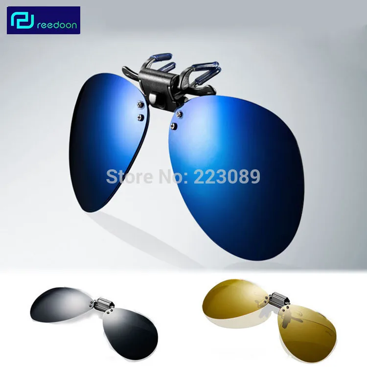

Brand Polarized Large Frame Sunglasses Men Myopia Clip Coating Sun Glasses Night Vision Goggle Eyewear Accessories