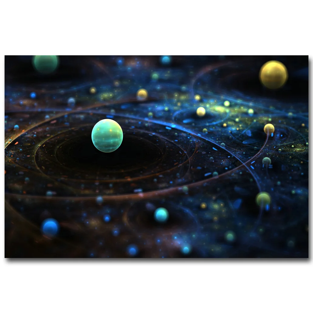 Us 436 22 Offnicoleshenting Solar System Milky Way Galaxy Space Stars Nebula Art Silk Poster Print Universe Wall Pictures Home Decor 058 In