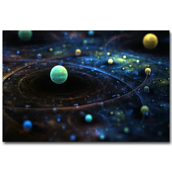 

NICOLESHENTING Solar System- Milky Way Galaxy Space Stars Nebula Art Silk Poster Print Universe Wall Pictures Home Decor 058