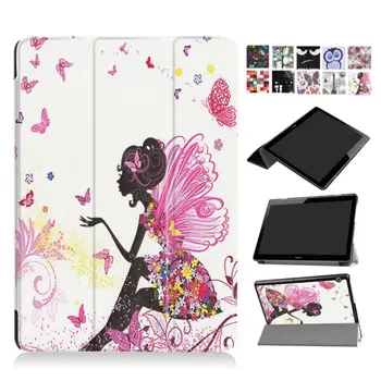 

MediaPad T3 10.0 9.6'' Slim PU Leather case Cover Colorful Print Fundas For Huawei T3 10 AGS-L09 AGS-L03 Tablet Cases Stand Skin