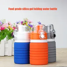Portable Collapsible Water Bottle High Quality Silicone Folding Drink Bottle for Outdoor Sports Running Camping