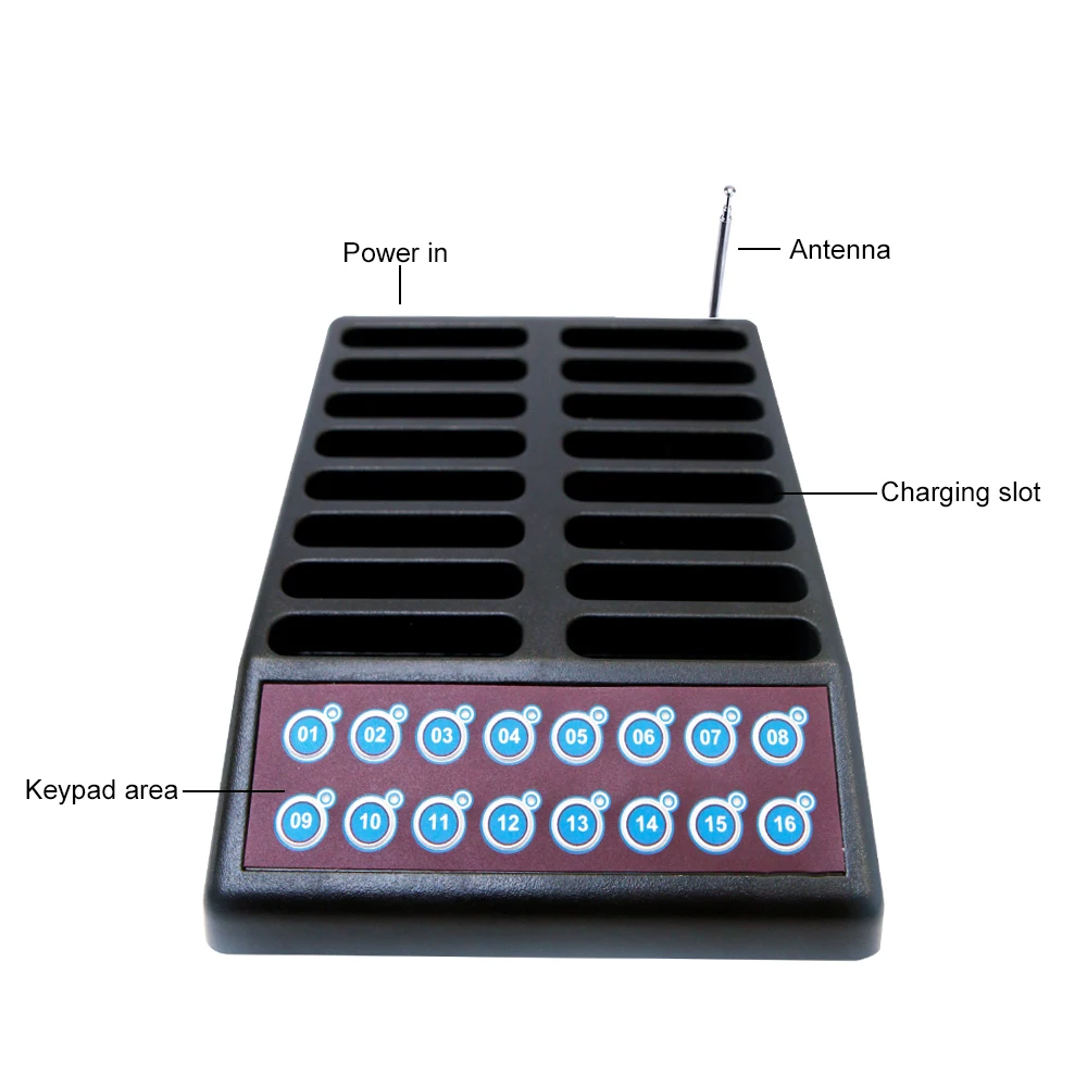 16 шт. пейджеры+ 1 клавиатуры передатчика(зарядное устройство) Вибрационный Беспроводной coaster пейджер/кафе/Хлебобулочные/Ресторан быстрого питания системе подкачки