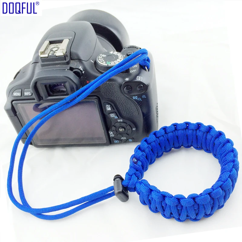 

Handmade Camera Umbrella Rope Bracelet Wristband Braided Cord Knitted Camera Pendant Wrist Strap Outdoor Survival Parachute Cord