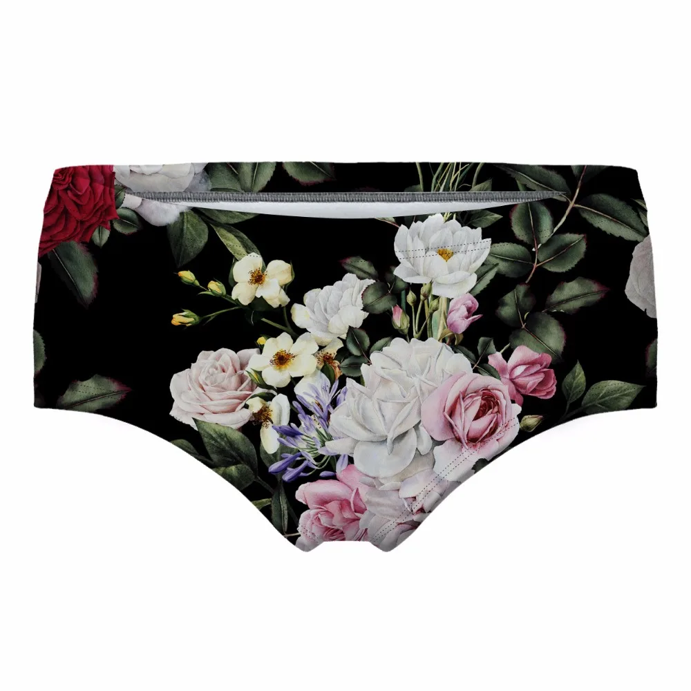 Harajuku Women Underpants 3D Print Flowers High Quality New Brand