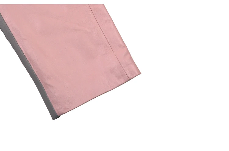 Шило GO кожаный костюм Женская Осенняя мода овчины пояса из натуральной кожи наборы для ухода за кожей розовый Свободные Бейсбол куртк