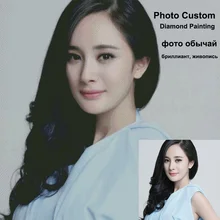 Youran Фото Пользовательские DIY алмазов картина Частный заказ сделать свой собственный алмаз живопись полный бусы с бриллиантами горный хрусталь вышивка