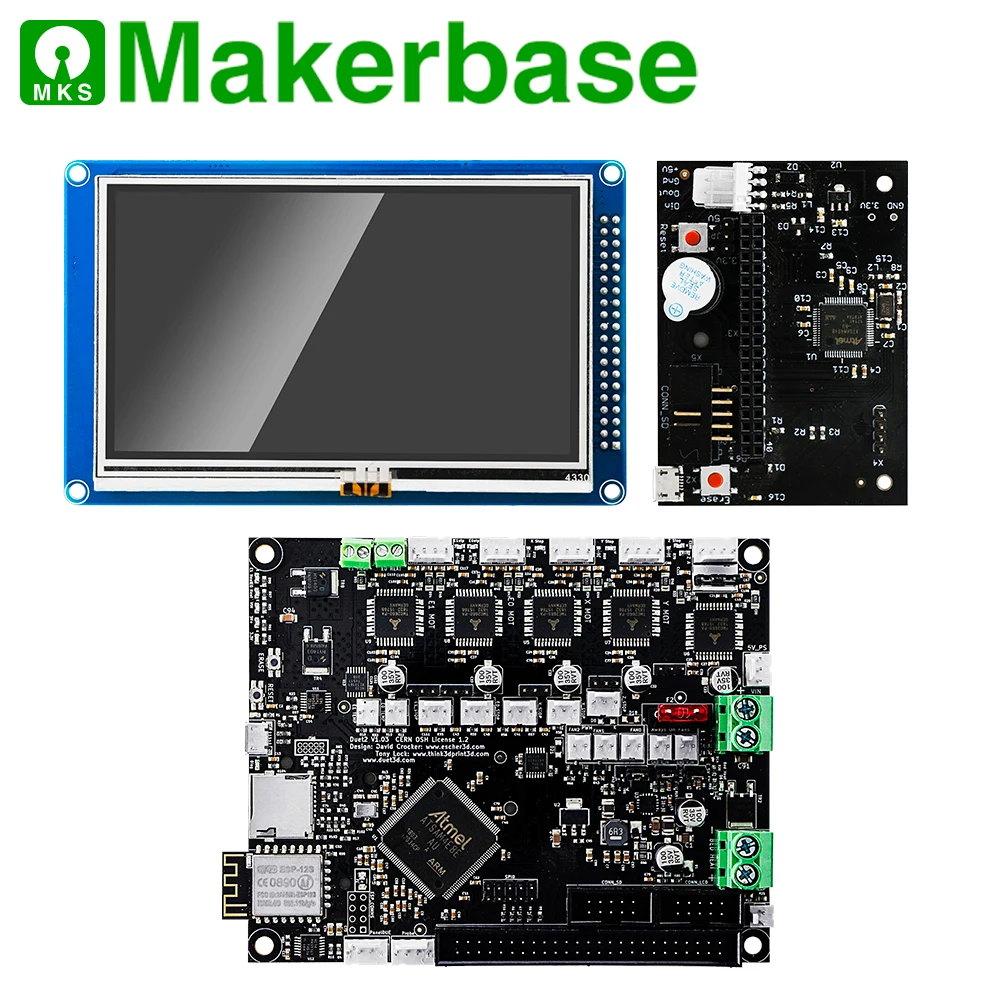 Powerful 32 bit Cloned Duet2 WIFI motherboard 4.3inch Pandue touch screen for kossel Ultimaker corexy 3D printers CNC machines. |