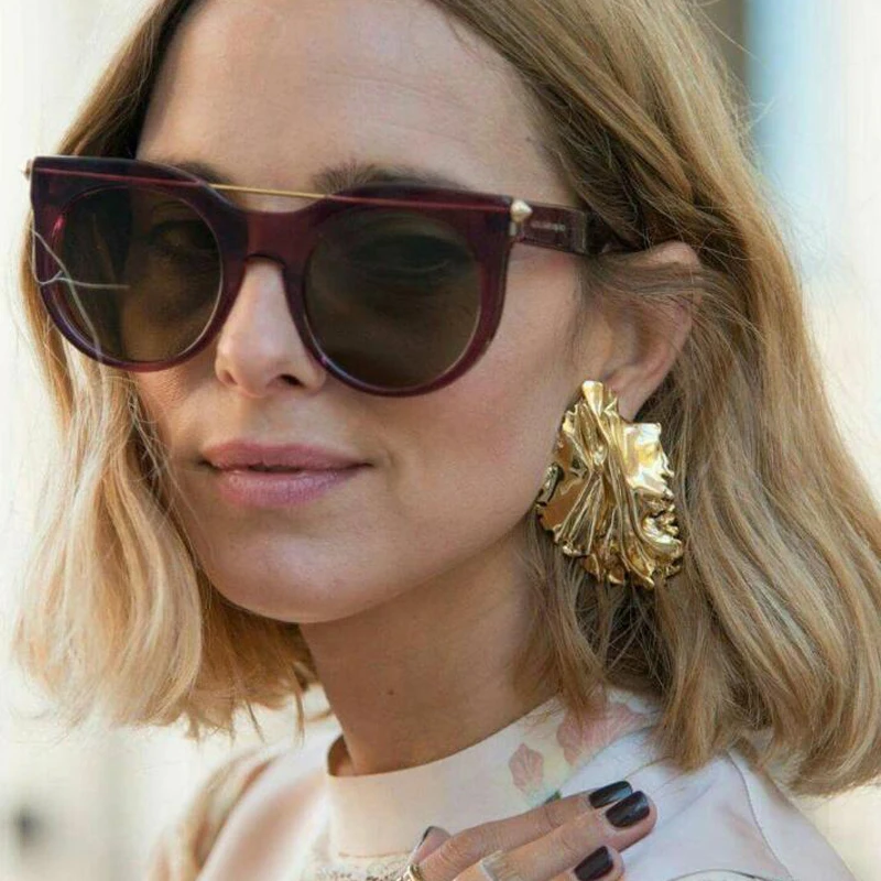 

Tocona 2pc Boho Gold Stud Earrings for Women Accessories Stud Earrings Leaf Exaggerated Fashion Earrings Brincos Pendientes 4259