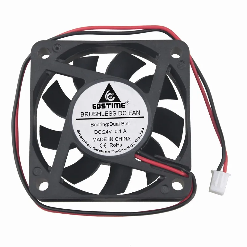 Gdstime dc 24 v 60 mm x mm x mm 15 60 cm Máquina Equitment Case Refrigerador 6015 Rolamento de Esferas Ventilador de Refrigeração sem Escova 60 mm x mm 2pin 15 Pcs - Imagem 5