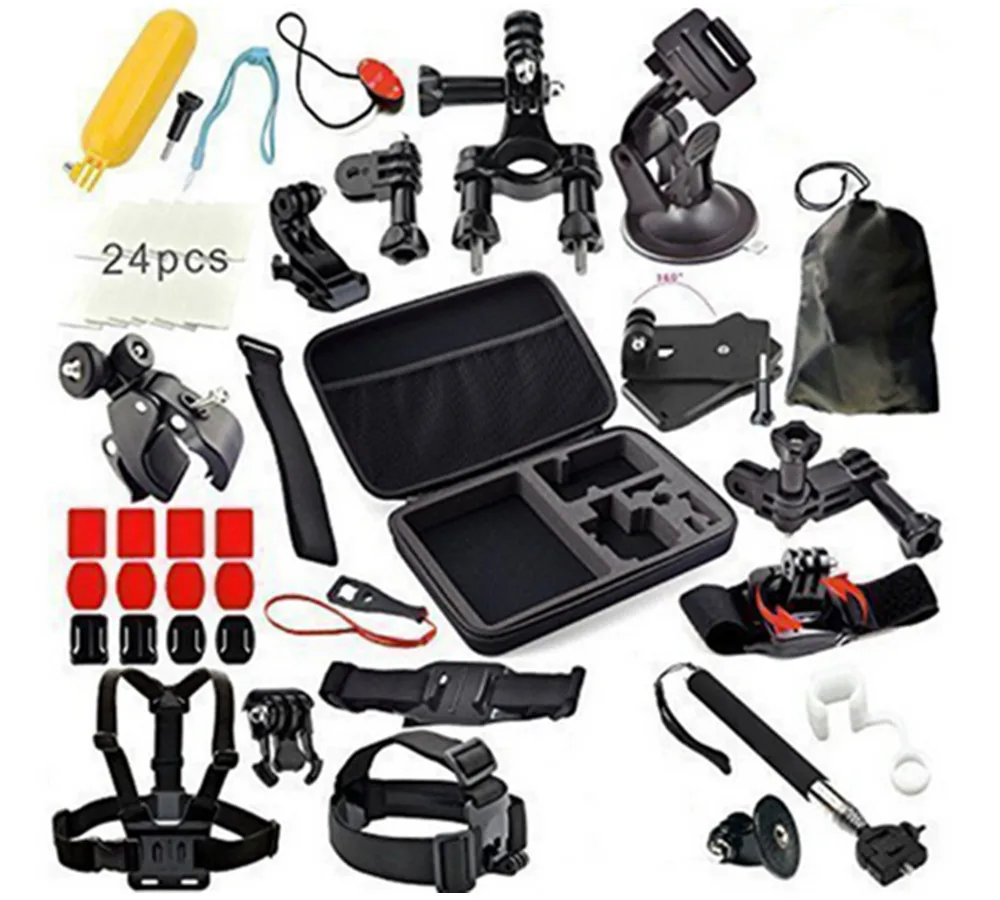 49 en 1 para los accesorios de Gopro Kit para ir pro Hero 4 3 plus montaje de la Cámara de deportes conjunto flotante manejar soporte adaptador de trípode - 1