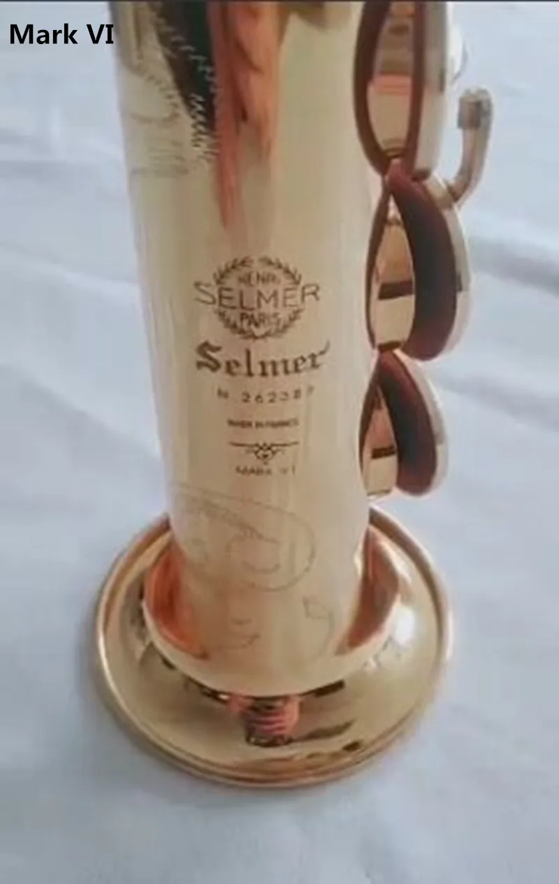 

Mark VI Selmer soprano saxophone High quality France model drop Bb Music electrophoresis gold soprano saxophone with Case