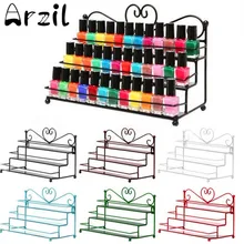 Nail Polish Desktop Rack 3 Layers Display Stand Storage Holds Iron Art Shelf Holdr Case Shelf Nail Salon Blue/Black/White/Coffee