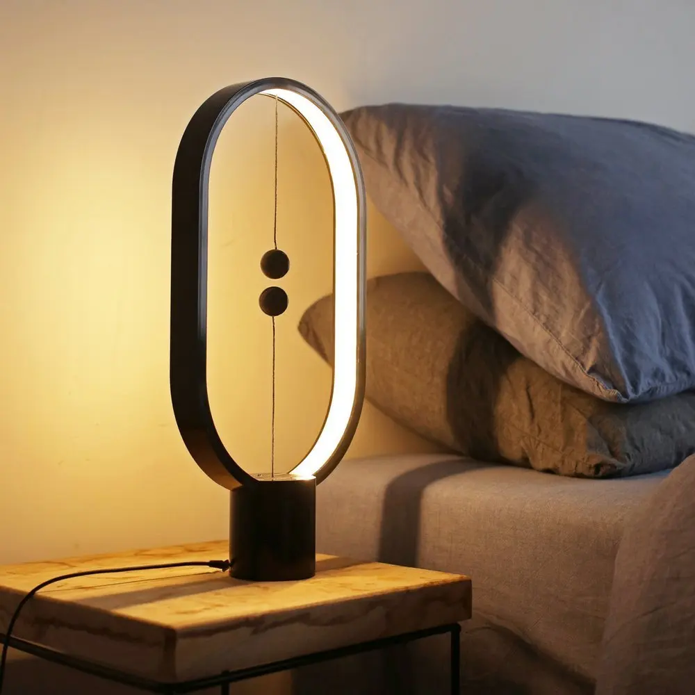 

ALLOCACOC Heng balance lamp - Ellipse magnetic mid-air switch USB powered LED lamp, Night Lamp, Table Lamp Cool Gift Decor