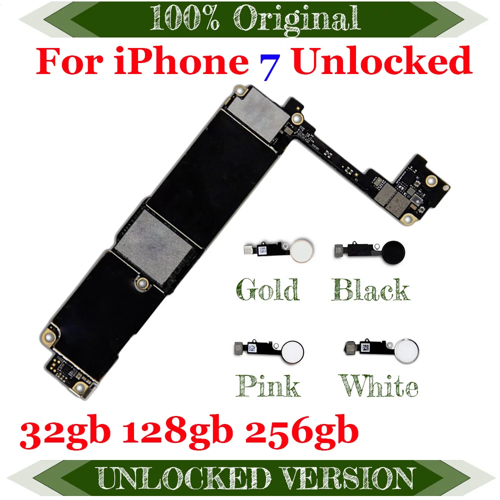 

for iPhone 7 Motherboard with iOS Original logic Board for iphone 7 Mainboard with Chips 32gb / 128gb / 256gb Free shipping