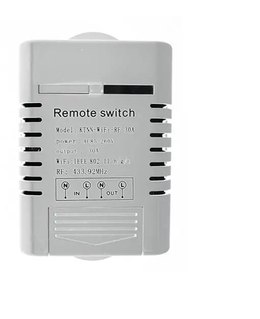 

433mhz 1 CH AC 85-260V 40A Wifi Relay Switch Smart Receiver Modules Support Wireless Remote Control motor light Garage door