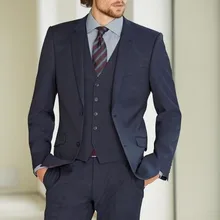 Модные Классические мужские костюмы с двумя пуговицами, с отворотом, 3 предмета, свадебные смокинги, подходят для Terno Masculino(пальто+ брюки+ жилет+ галстук