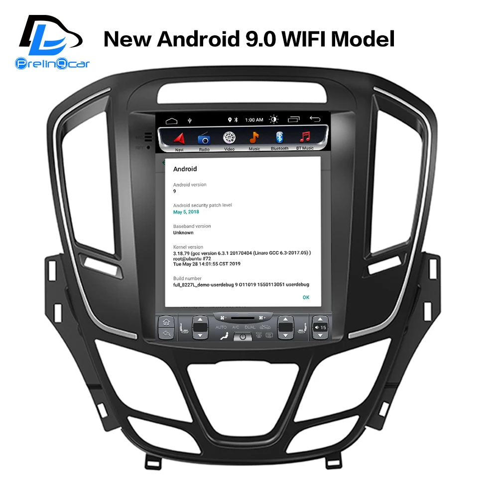  32G ROM Vertical screen android 9.0 gps multimedia video player for vauxhall opel New insignia car 
