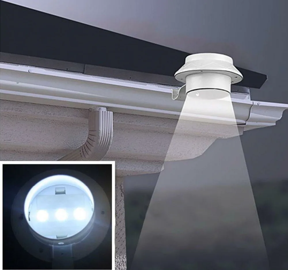 Lâmpadas Solares a energia solar 3 fence Fonte de Luz : Lâmpadas Led
