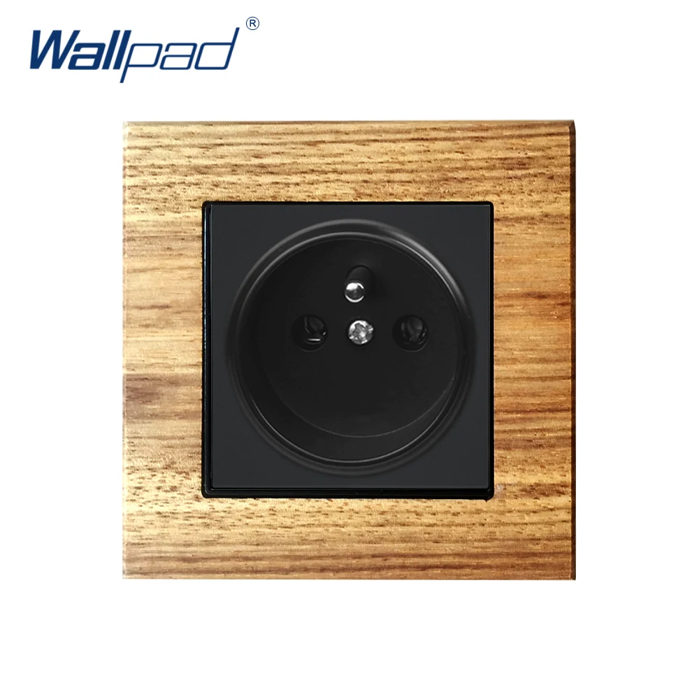 Европейская французская 2 контактная розетка Schuko Wallpad роскошная деревянная