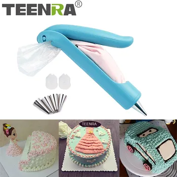 

TEENRA 1Pcs/set Deco Icing Pen Nozzle Set Caking Decorating Icing Piping Tips Pastry Pen Bag Cake Decorating Tools