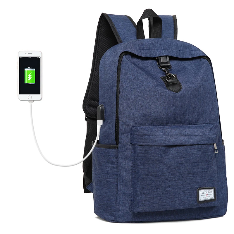 

USB Unisex Design Backpack Book Bags for School Backpack Casual Rucksack Daypack Nylon Laptop Bag 2019 New Fashion Man Backpacks