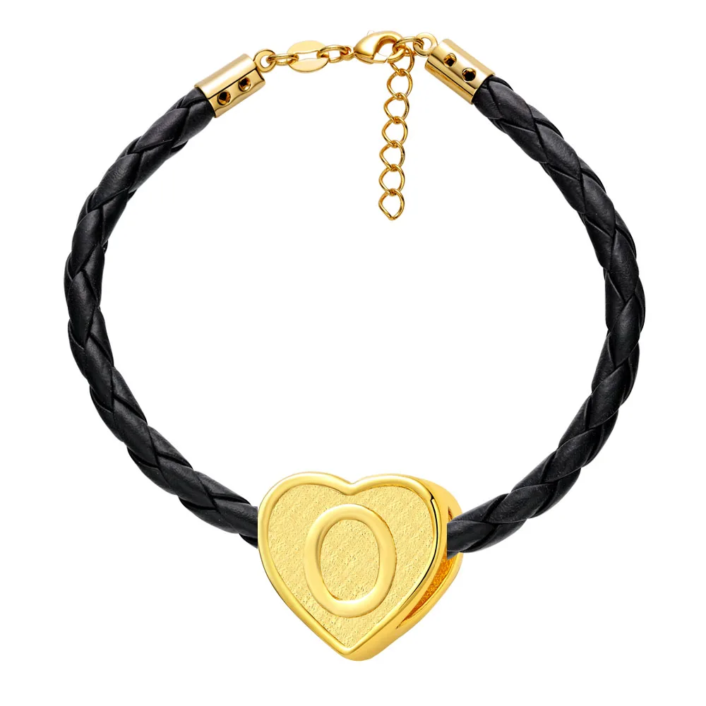 New Fashion Women Black Rope Heart Nice Plated Number Bracelet ...