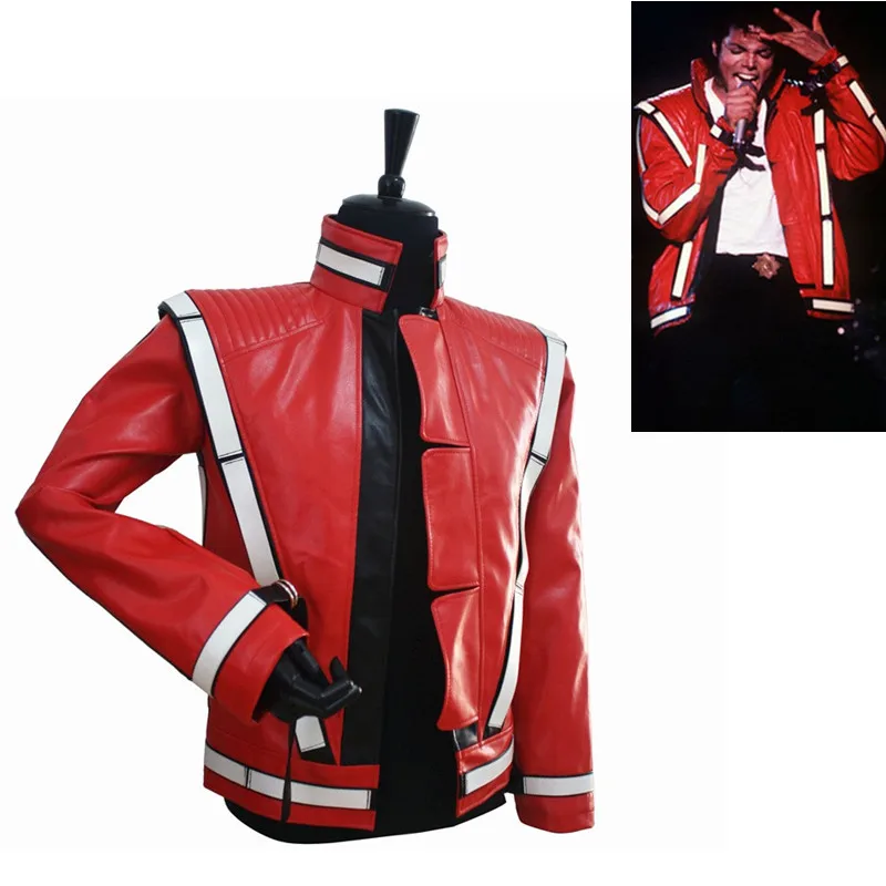 Классический Панк новинка редкий крутой мужской красный MJ Майкл Джексон Thriller