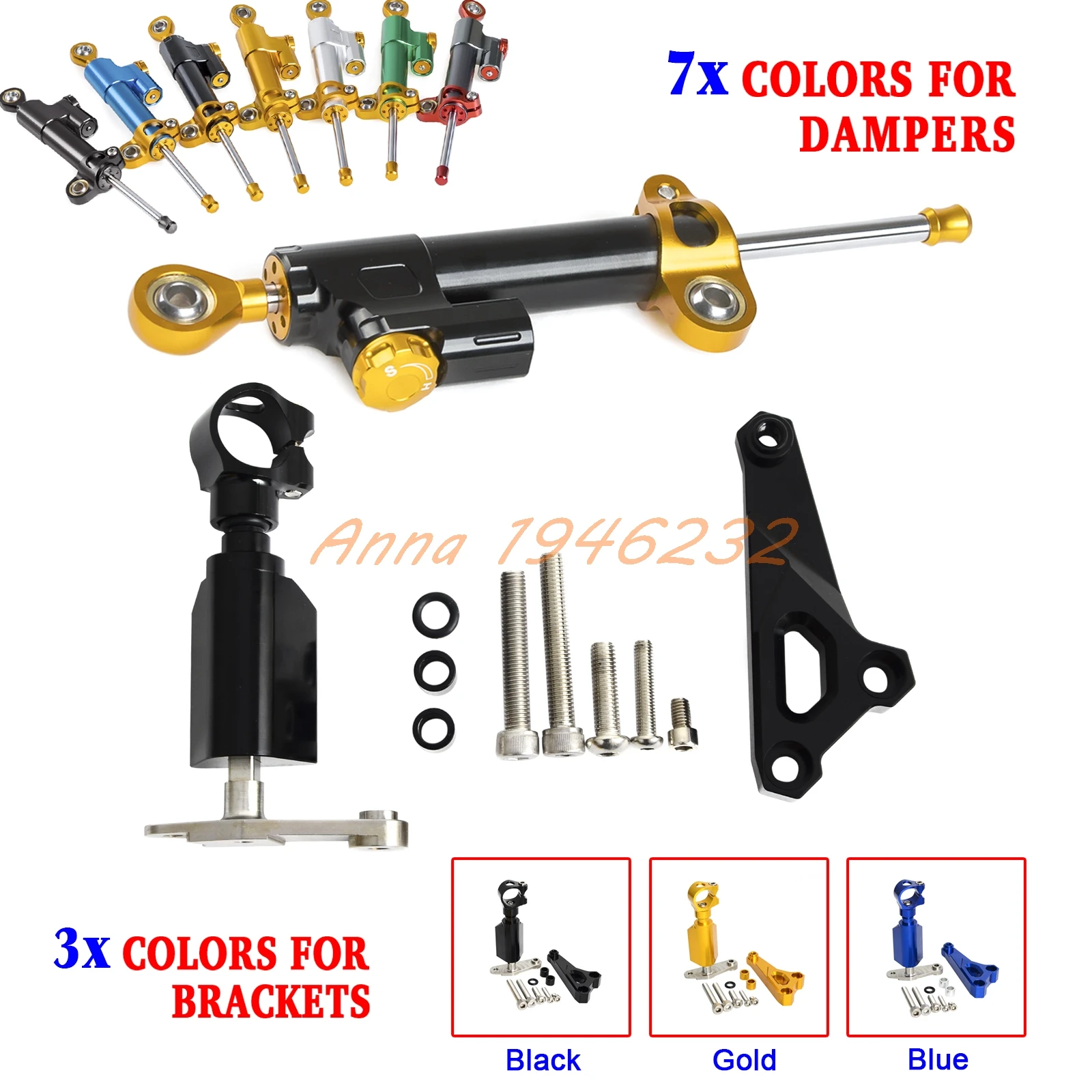 

Motorcycle CNC Steering Damper Stabilizer & Bracket For BMW S1000R S1000 R 2014 2015 2016 (Not for RR model)